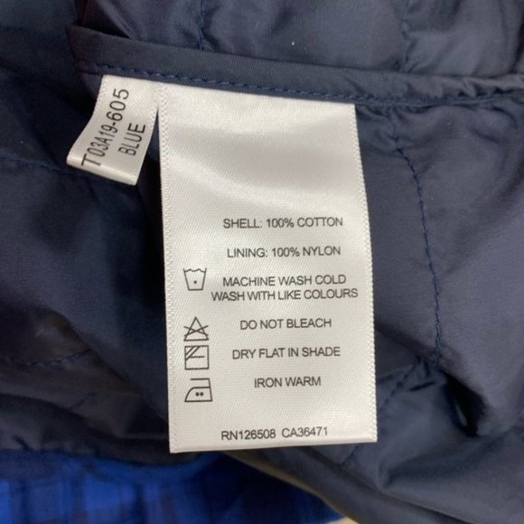 Thomas Dean Blue Plaid Lined Shirt Jacket - Picture 5 of 5